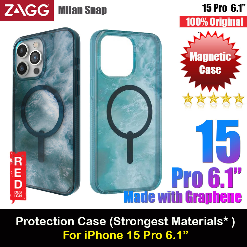 Zagg Milan Snap Magnetic Drop Protection Case for iPhone 15 Pro 6.1 (Oceon)