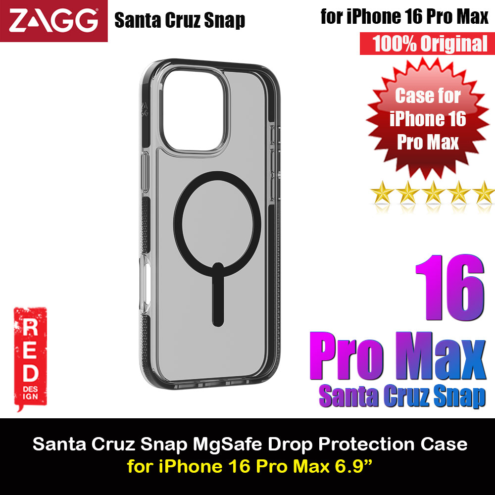Zagg Santa Cruz Snap Magnetic Drop Protection Case for iPhone 16 Pro Max 6.9 (Midnight)