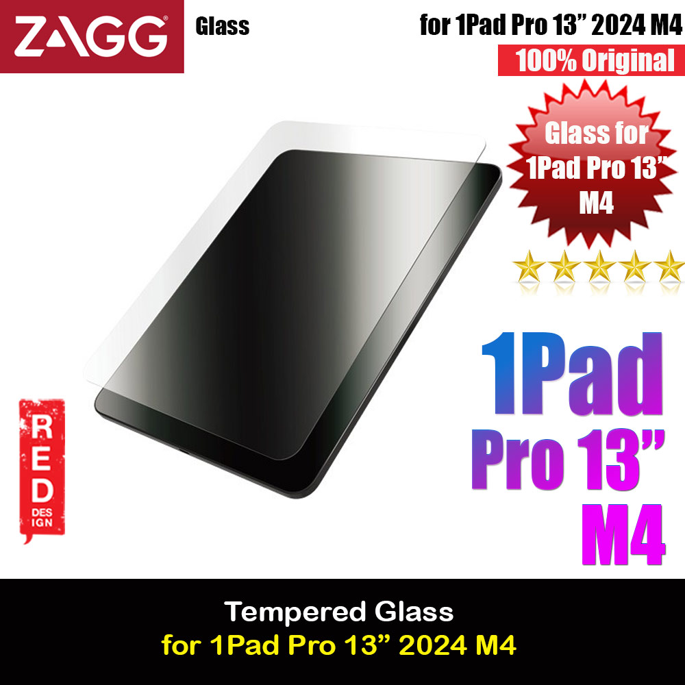 Zagg Tempered Glass with Easy Installer Helper for iPad Pro 13 M4 2024 (Clear)