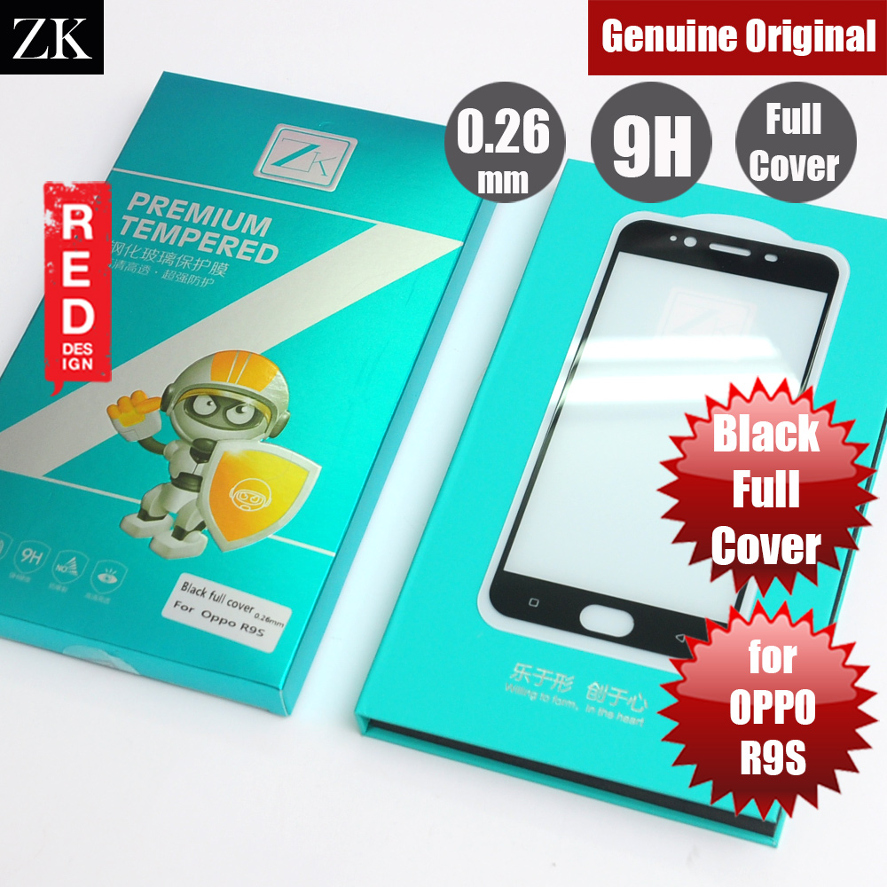 ZK Full Cover Premium Tempered Glass for OPPO R9S (Black)