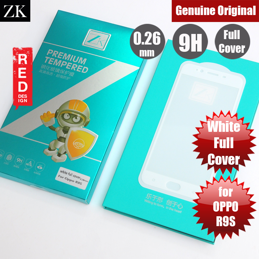 ZK Full Cover Premium Tempered Glass for OPPO R9S (White)