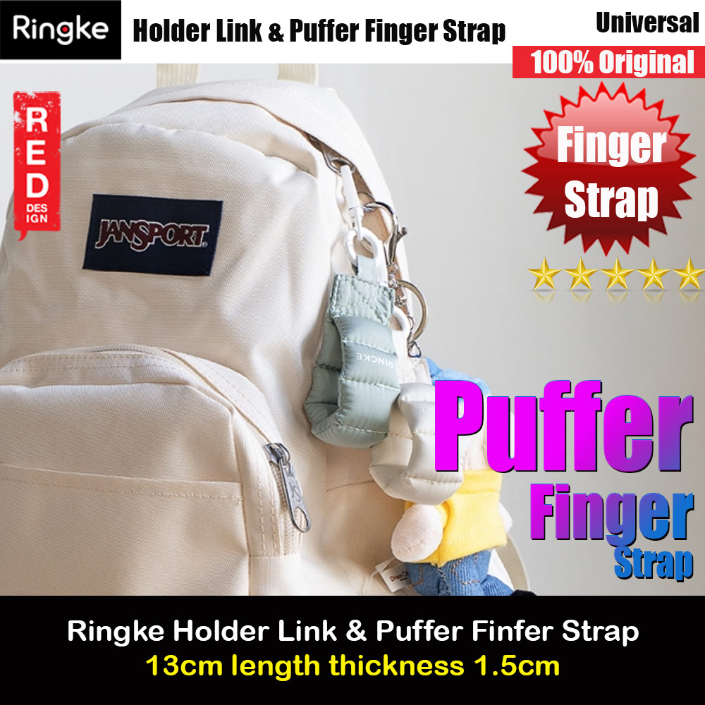Ringke Eye Catching Holder Link & Puffer Finger Strap for Phone case (Matcha Green)