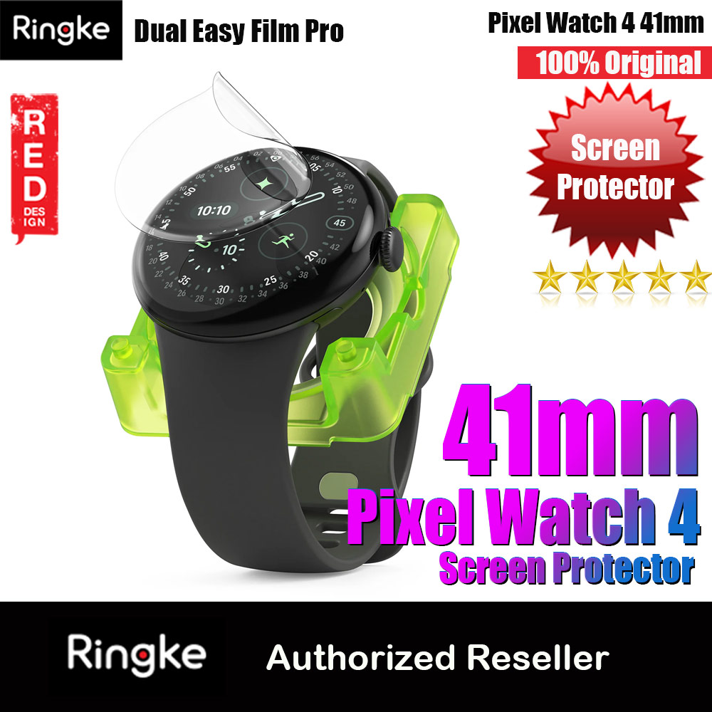 Ringke Screen Protector Dual Easy Film Pro High Quality EPU Self Healing Anti Finger Print Soft Screen Protector for Google Pixel Watch 4 41mm (Clear) 2pcs