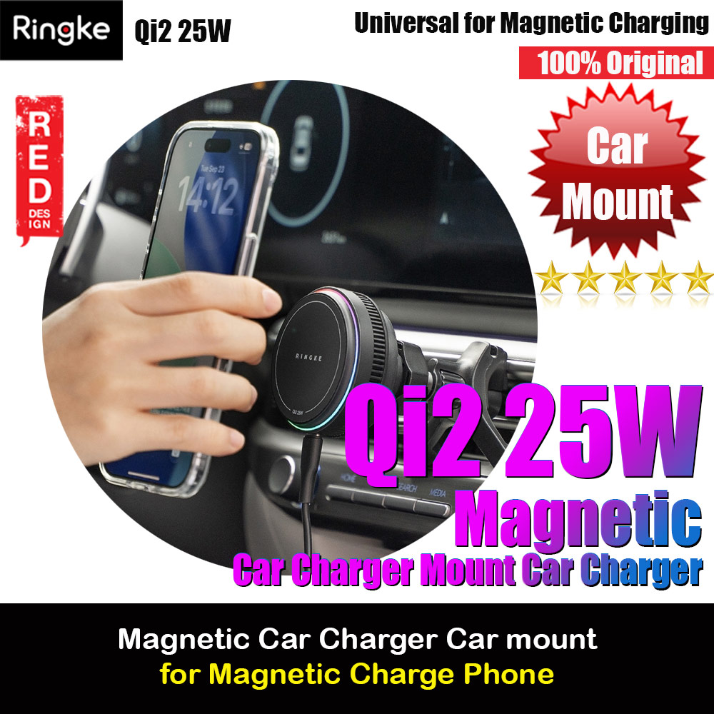 Ringke Qi2 25W Peltier Magnetic Wireless Car Charger Mount Car Charger Mount CAR CHARGER
