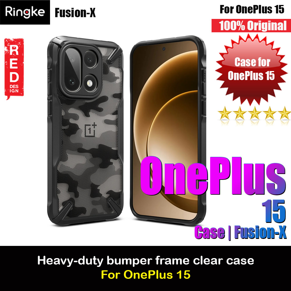 Ringke Fusion X OnePlus 15 Drop Protection Case for OnePlus 15  (Camo Black)