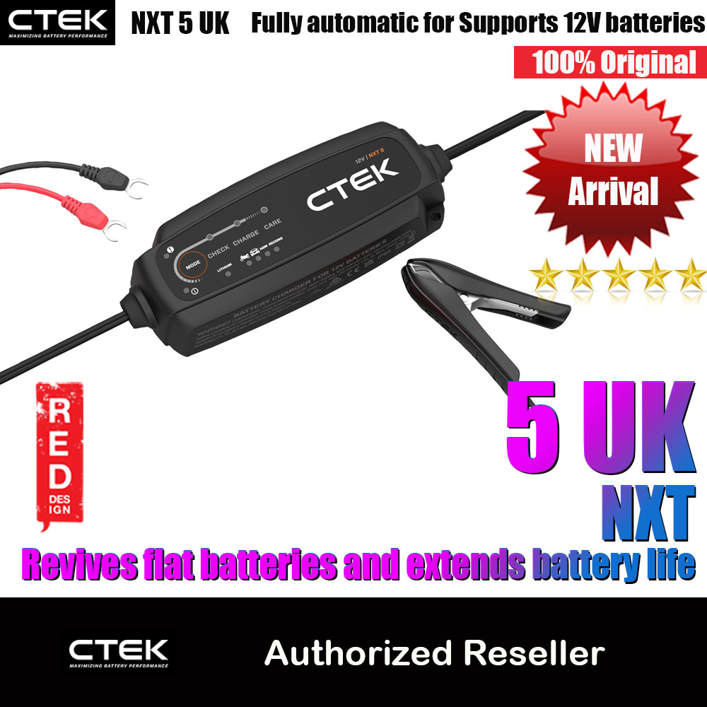 Ctek NXT 5 is a smart battery charger for 12V lead acid and lithium-ion batteries