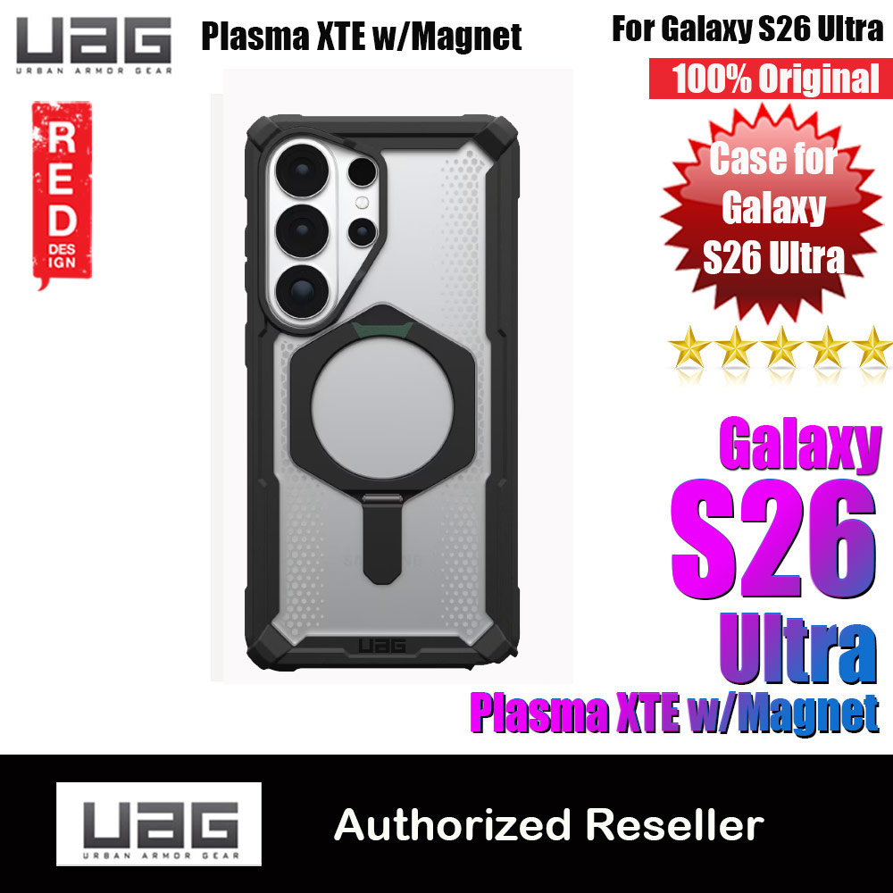 UAG Plasma XTE Galaxy S26 Ultra Kickstand Drop Protection Case Case with Magnetic Charging Compatible (Black Clear)