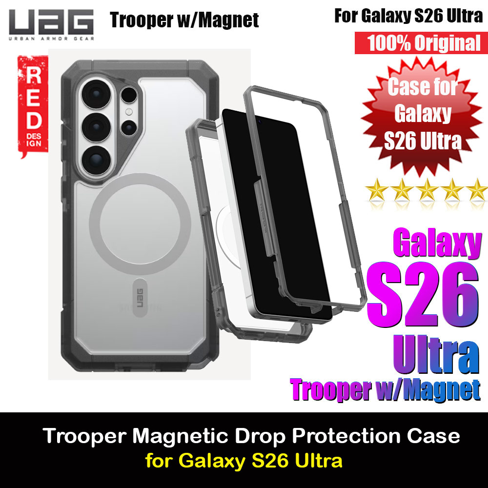 UAG Trooper for Samsung Galaxy S26 Ultra Drop Protection Case Case with Magnetic Charging Compatible (Ash Clear)