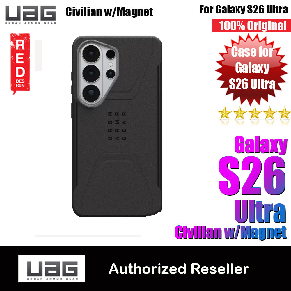 UAG Civilian for Samsung Galaxy S26 Ultra High Quality Drop Protection Case with Magnetic Charging Compatible (Black)