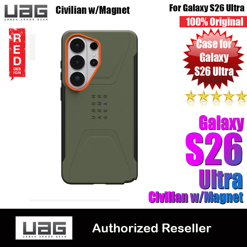 UAG Civilian for Samsung Galaxy S26 Ultra High Quality Drop Protection Case with Magnetic Charging Compatible (Olive Drab)