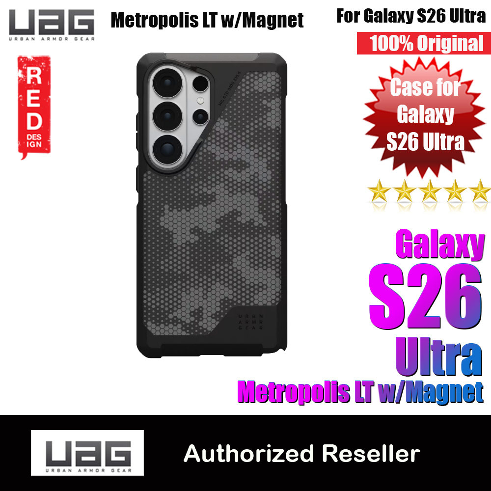 UAG Metropolis LT Pro for Samsung Galaxy S26 Ultra High Quality Drop Protection Case with Magnetic Charging Compatible (Micro Hex Camo Graphite)