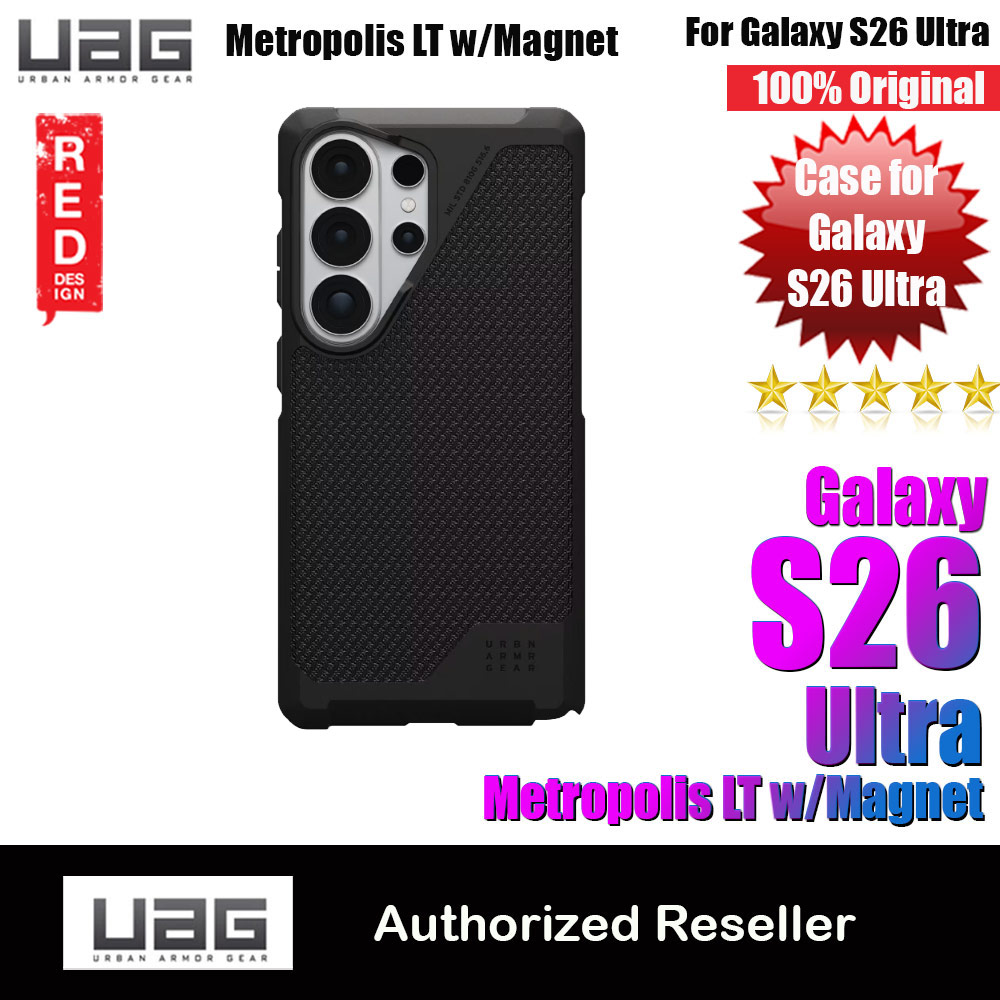 UAG Metropolis LT Pro for Samsung Galaxy S26 Ultra High Quality Drop Protection Case with Magnetic Charging Compatible (Kevlar Black)