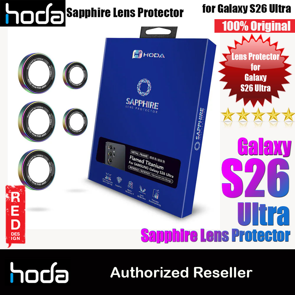 Hoda Sapphire Lens Protector Monocular Like Design for Samsung Galaxy S26 Ultra (5PCS Flamed Titanium)