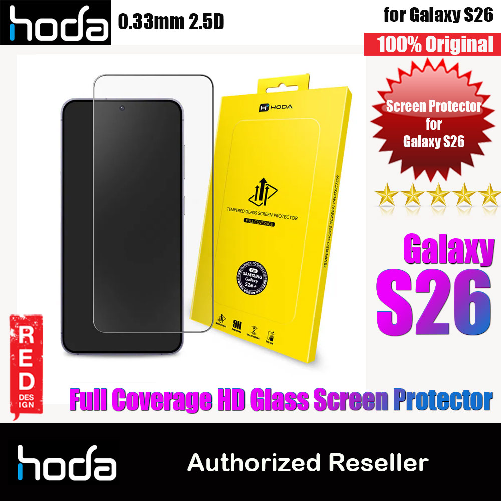 Hoda Clear Full Coverage Tempered Glass Screen Protector for Samsung Galaxy S26 (Clear)