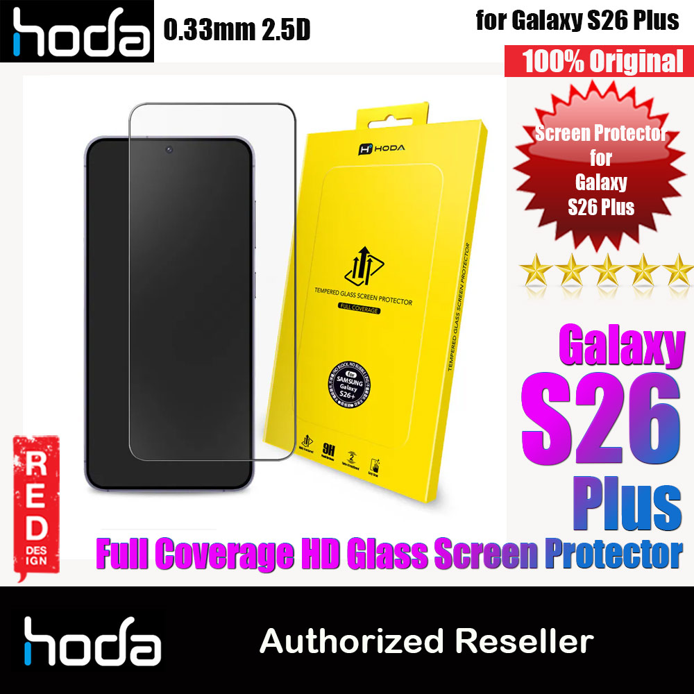 Hoda Clear Full Coverage Tempered Glass Screen Protector for Samsung Galaxy S26 Plus (Clear)