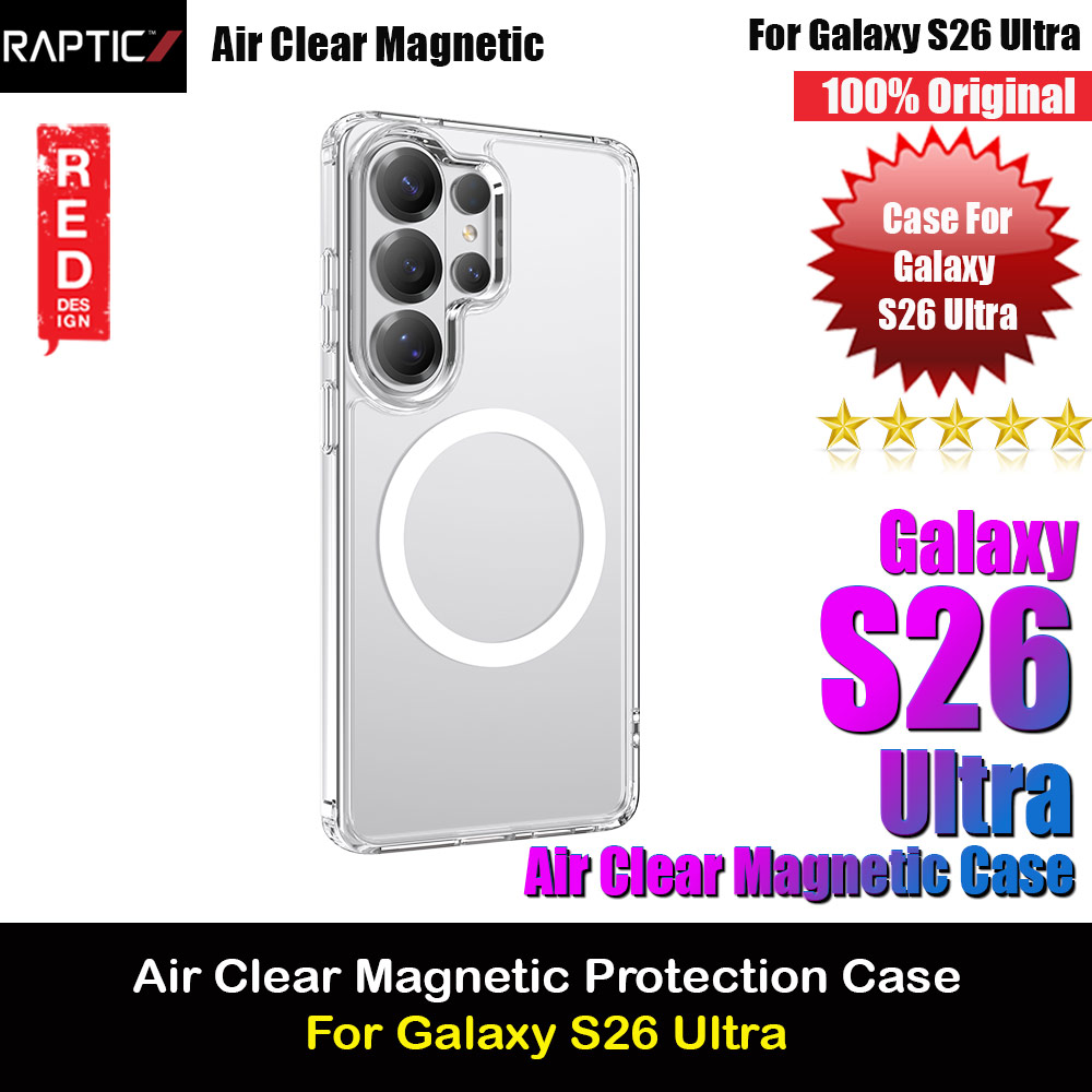 Raptic Air Clear Magnetic Compatible Protection Case for Samsung Galaxy S26 Ultra (Clear)