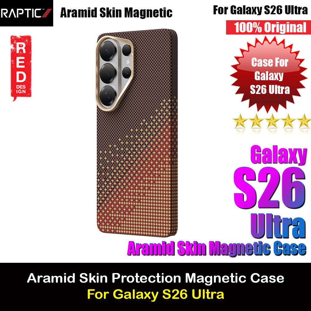 Raptic Aramid Skin Magnetic Compatible Protection Case for Samsung Galaxy S26 Ultra (Serenity Amber)