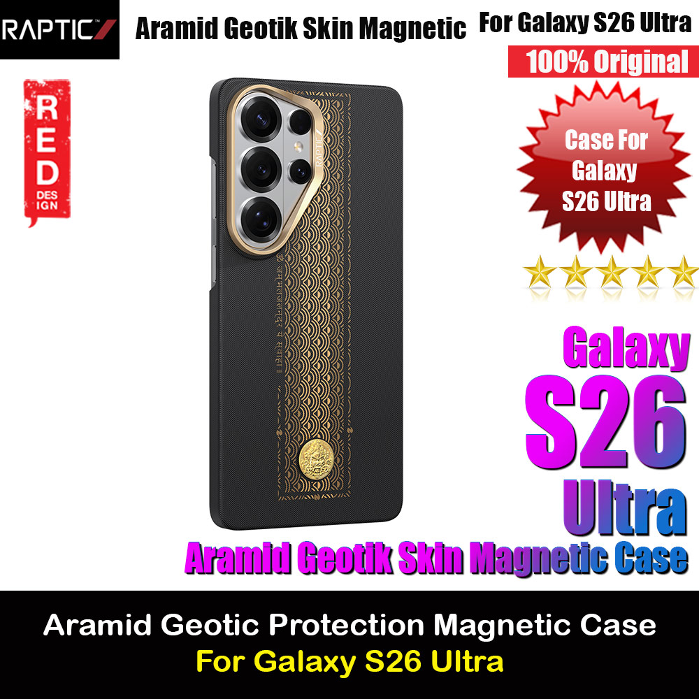 Raptic Aramid Geotic Skin Magnetic Compatible Protection Case for Samsung Galaxy S26 Ultra (Fortune)