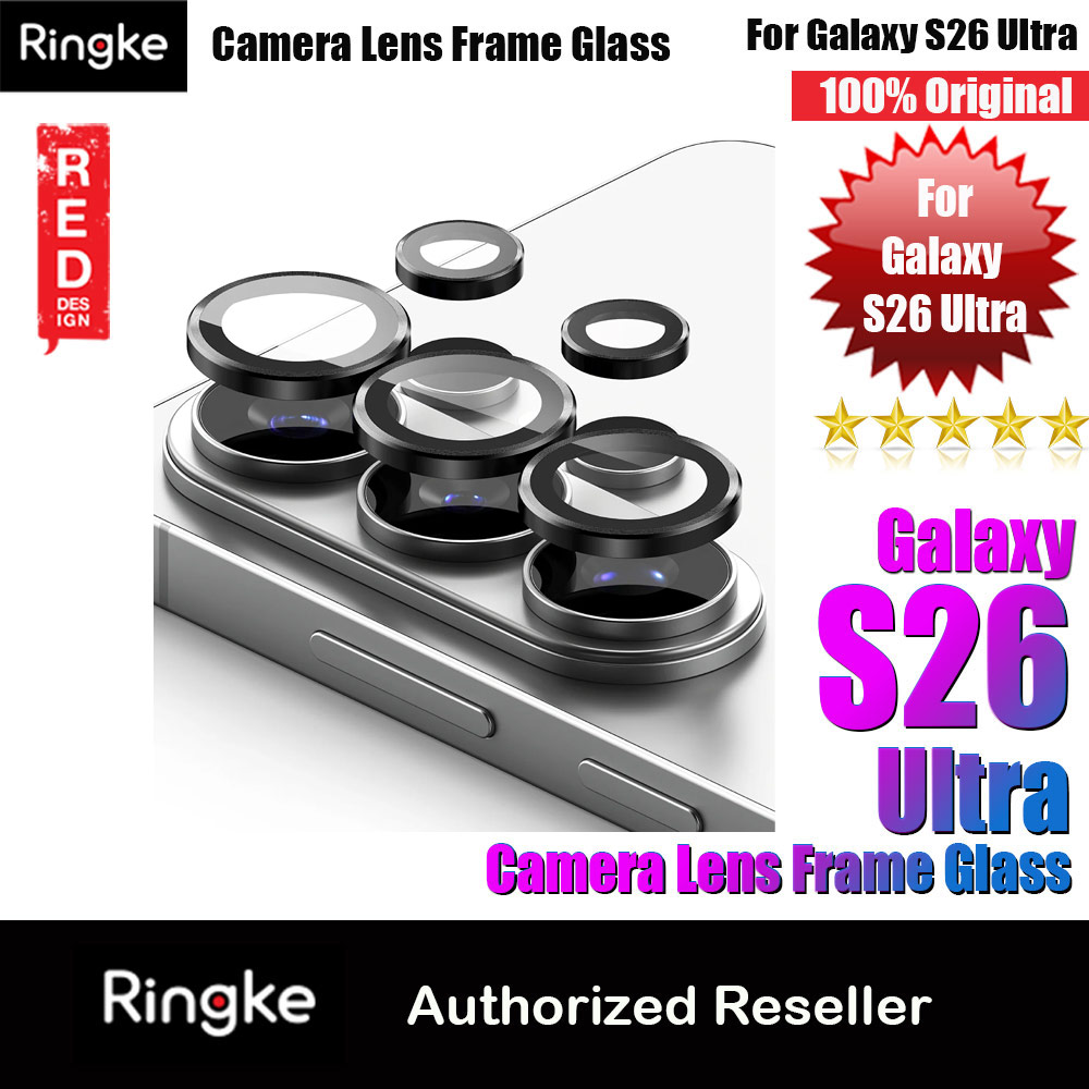 Ringke Camera Lens Frame Glass Protector with Easy Installation for Samsung Galaxy S26 Ultra (Black)