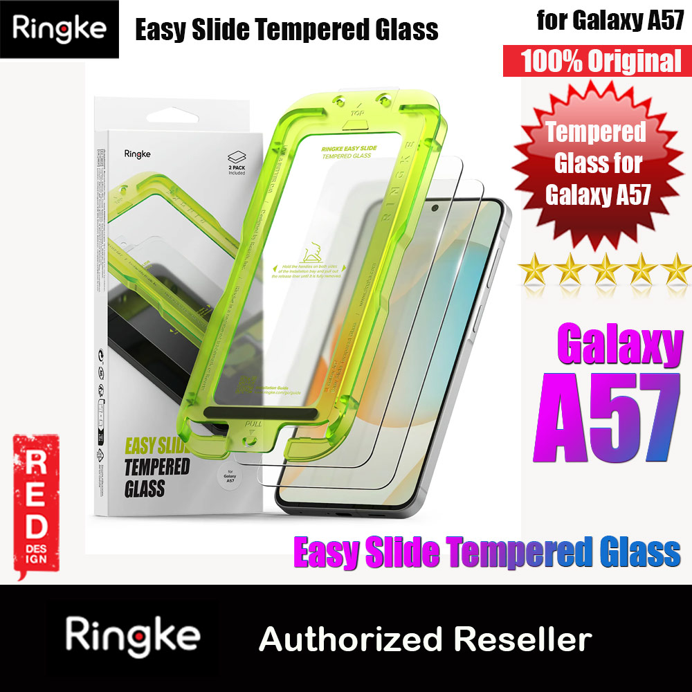 Ringke Easy Slide Tempered Glass Screen Protector for Samsung Galaxy A57 (Clear) 2pcs