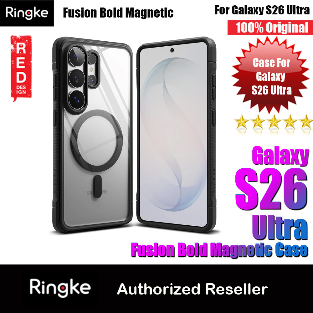 Ringke Fusion Bold Magnetic Transparent Protection Case for Samsung Galaxy S26 Ultra (Black)