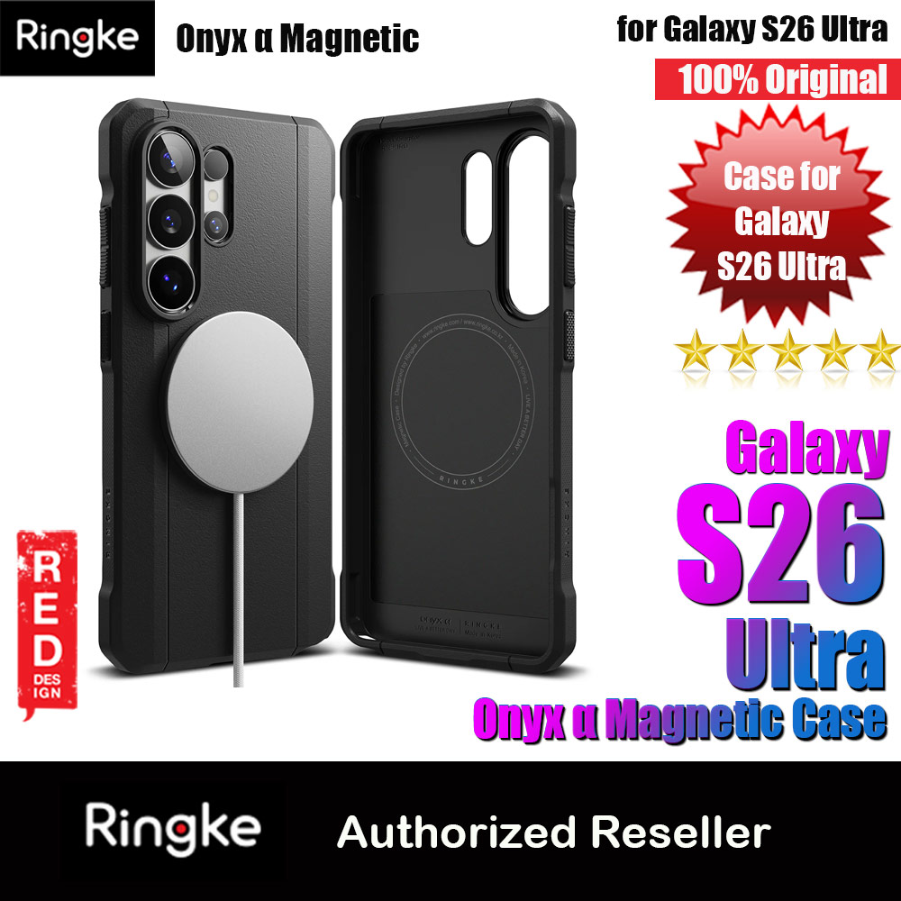 Ringke Onyx Alpha Magnetic Drop Protection Case for Samsung Galaxy S26 Ultra (Black)