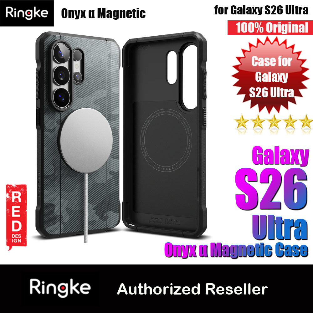 Ringke Onyx Alpha Magnetic Drop Protection Case for Samsung Galaxy S26 Ultra (Camo Black)