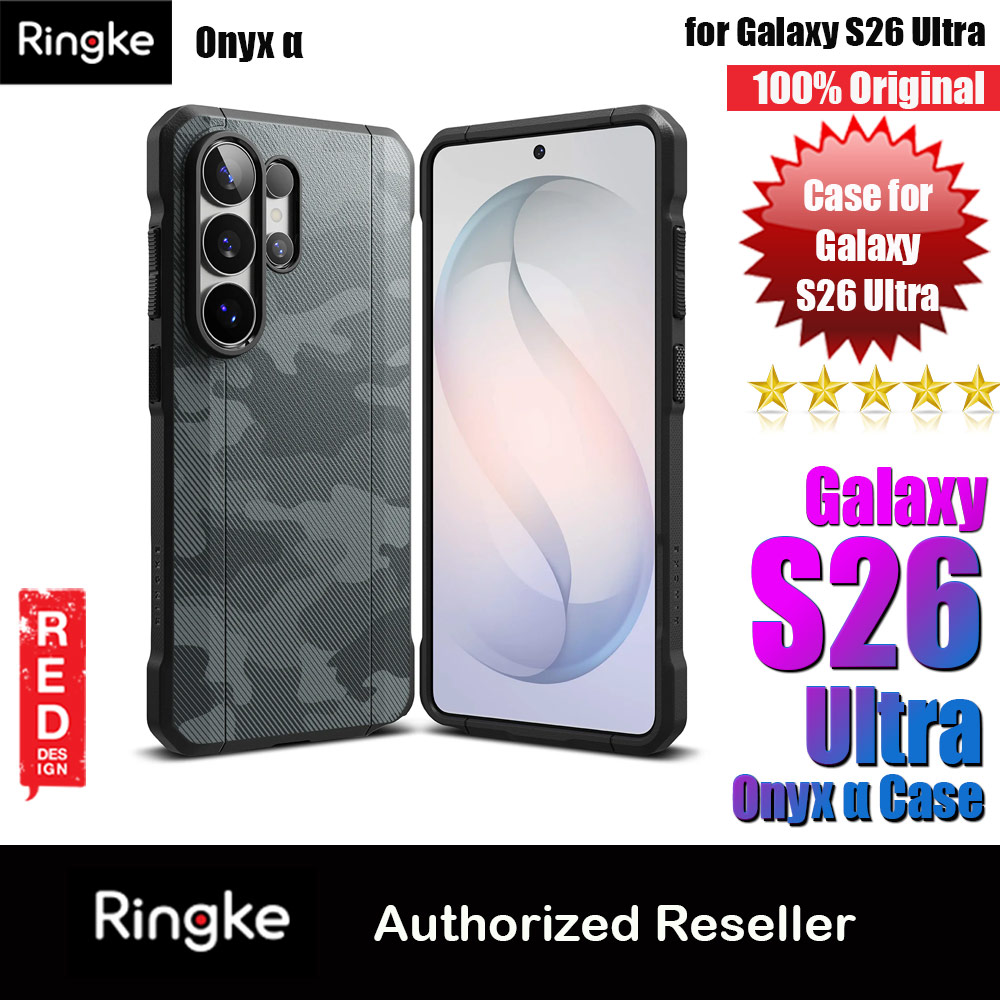 Ringke Onyx Alpha Drop Protection Case for Samsung Galaxy S26 Ultra (Camo Black)