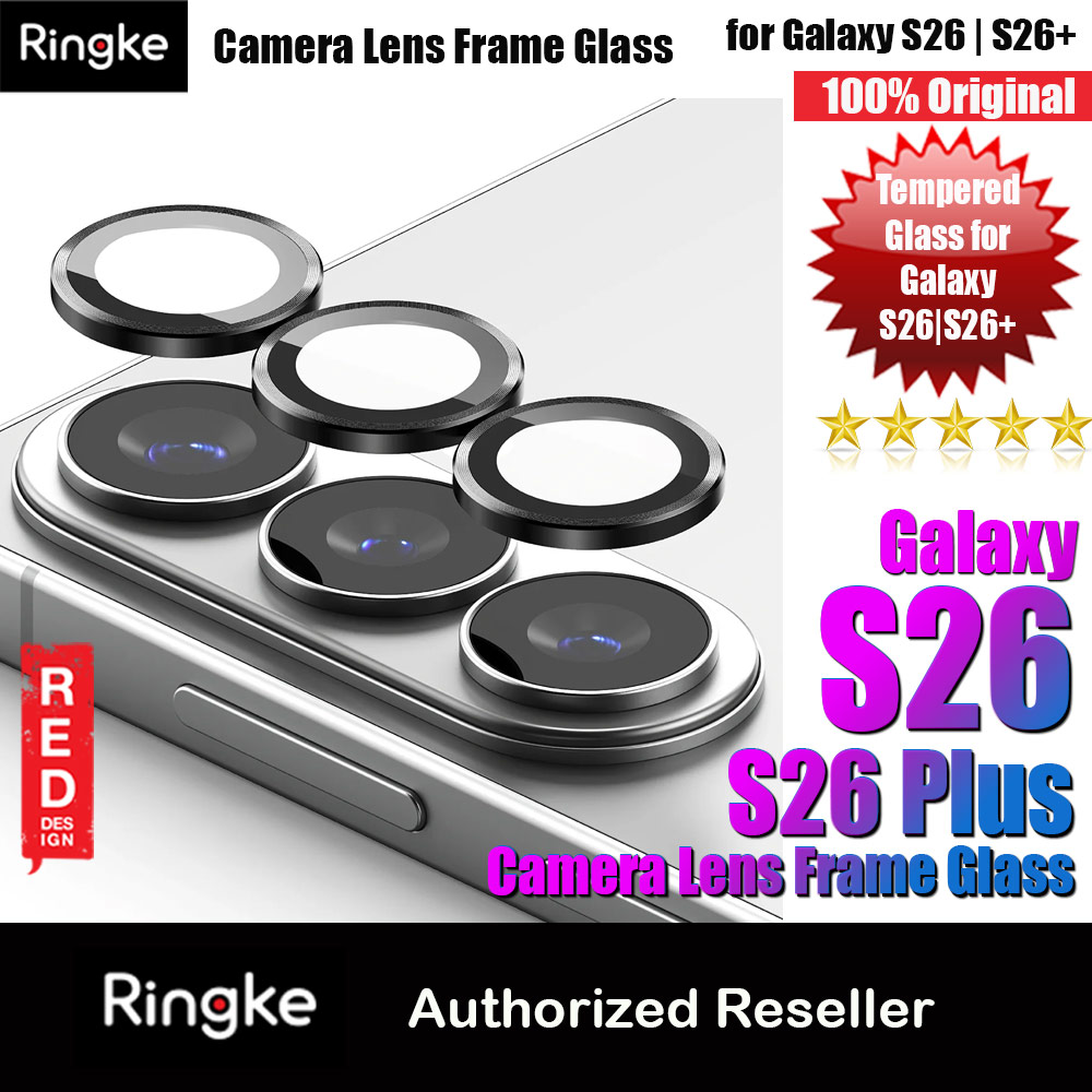 Ringke Camera Lens Frame Glass Protector with Easy Installation for Samsung Galaxy S26 S26 Plus(Black)