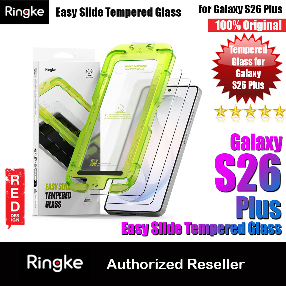 Ringke Easy Slide Tempered Glass Screen Protector for Samsung Galaxy S26 Plus(Clear) 2pcs