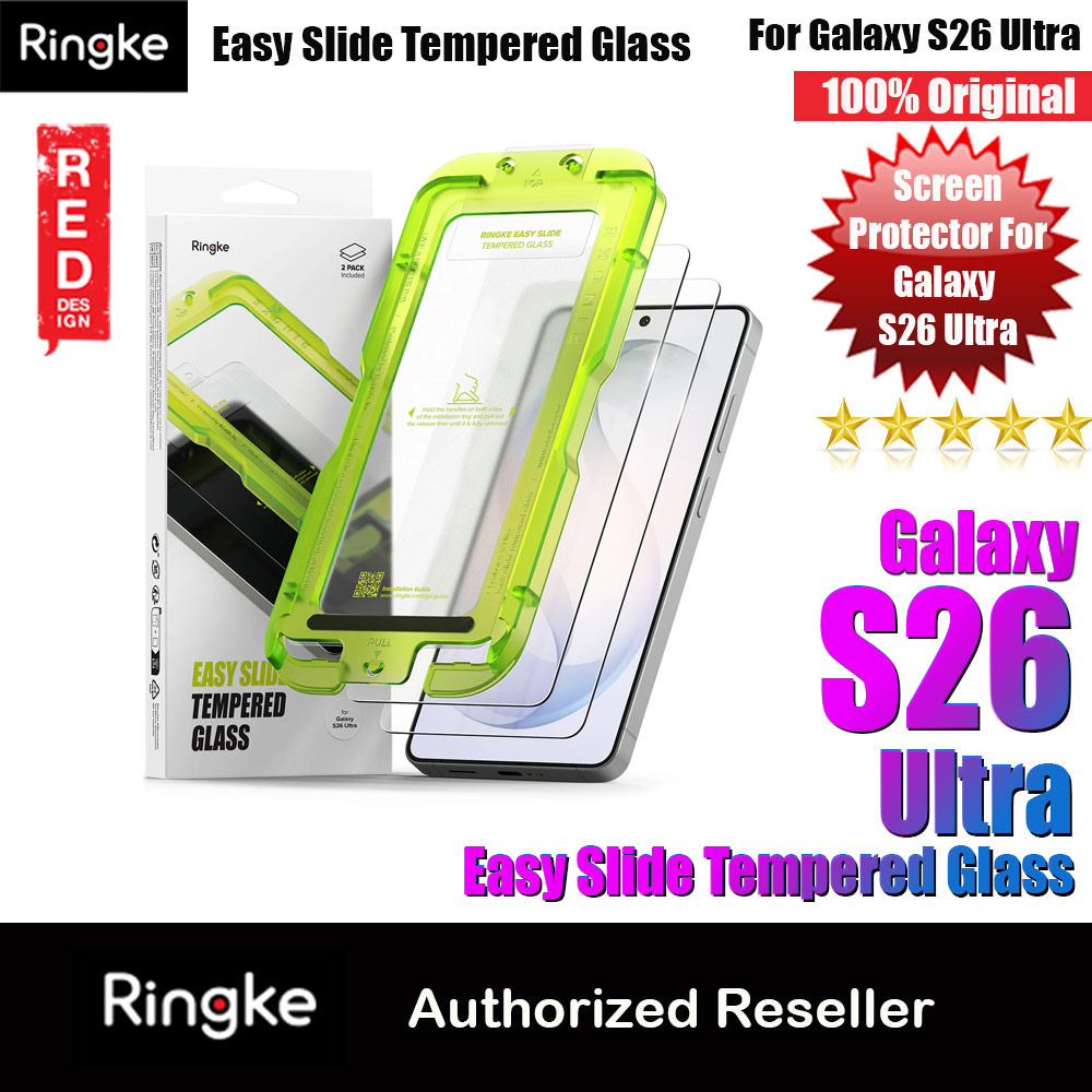 Ringke Easy Slide Tempered Glass Screen Protector for Samsung Galaxy S26 Ultra (Clear) 2pcs
