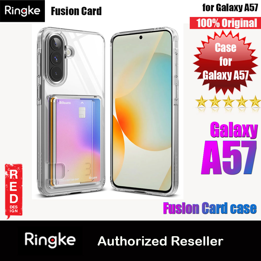 Ringke Fusion Card Transparent Hybrid Card Holder Protection Case for Samsung Galaxy A57 (Clear)