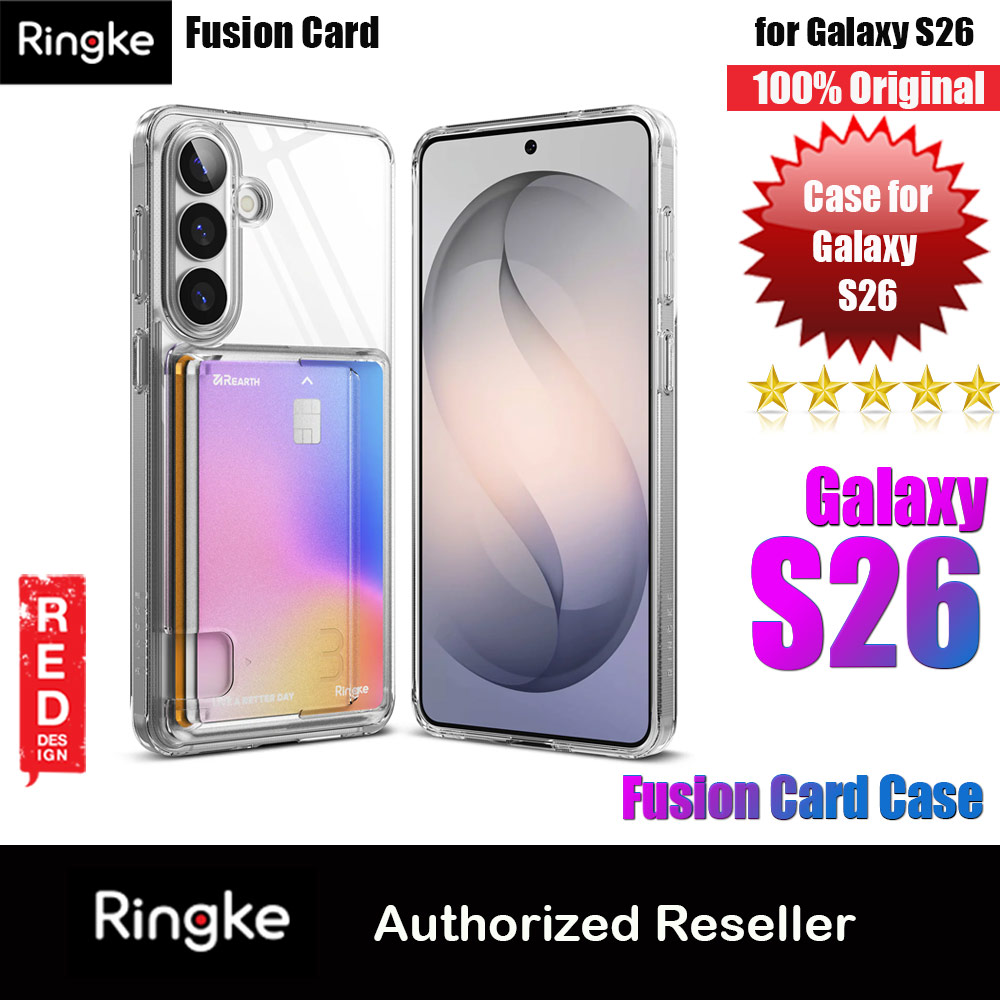 Ringke Fusion Card Holder Protection Case for Samsung Galaxy S26 (Clear)