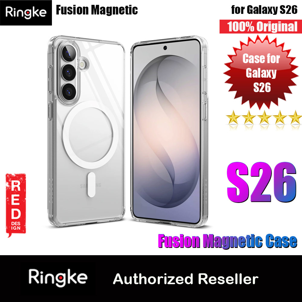 Ringke Fusion Magnetic Transparent Protection Case for Samsung Galaxy S26 (Clear)