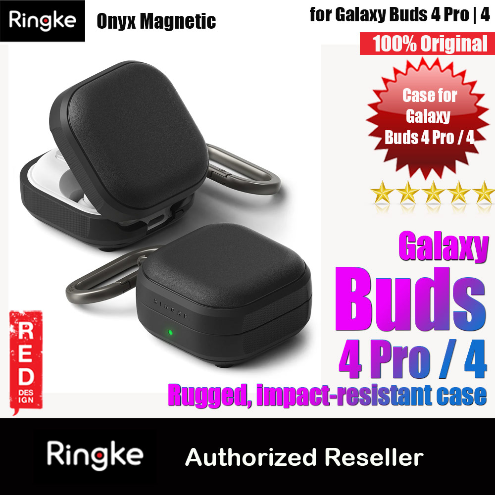 Ringke Onyx Magnetic Rugged Impact Resistant Case for Samsung Galaxy Buds 4 Pro | 4 (Black)