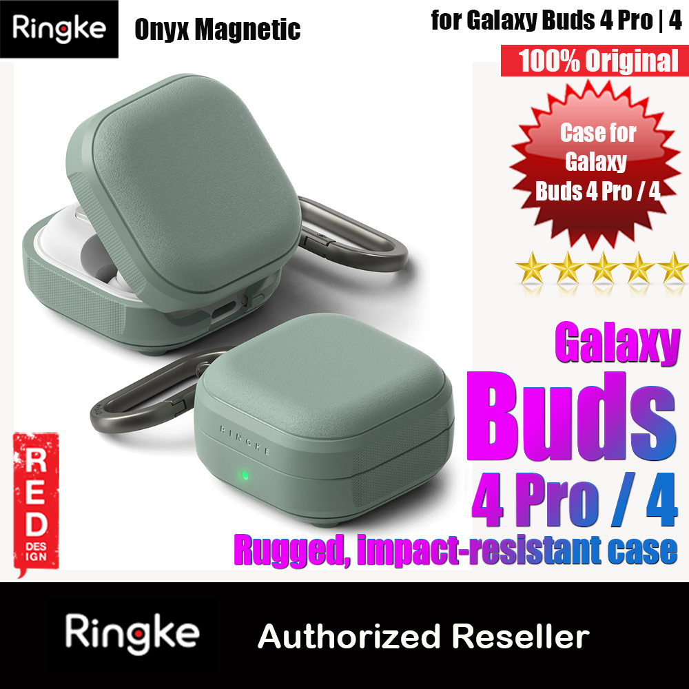 Ringke Onyx Magnetic Rugged Impact Resistant Case for Samsung Galaxy Buds 4 Pro | 4 (Sage Green)
