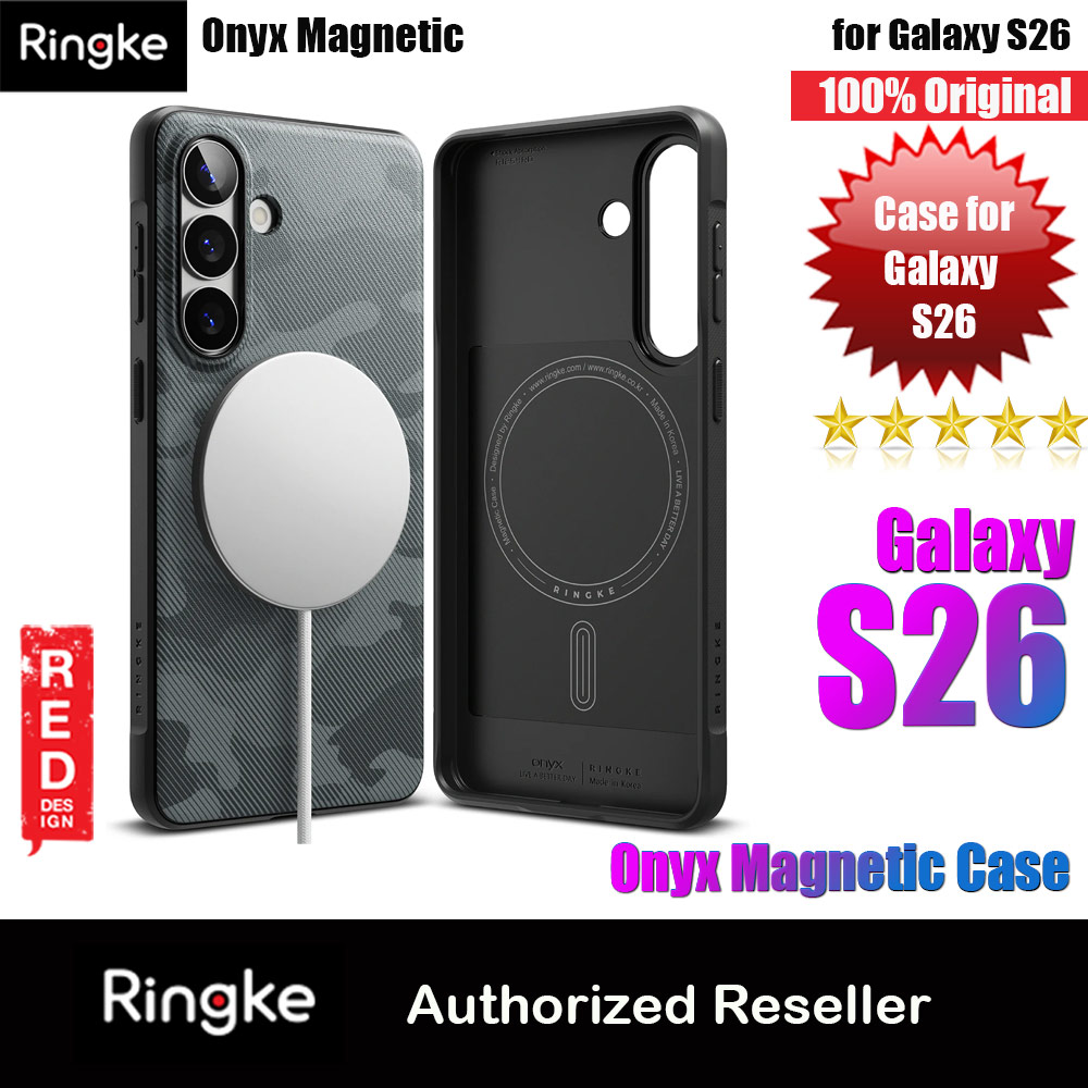 Ringke Onyx Magnetic Slim TPU Protection Case for Samsung Galaxy S26 (Camo Black)