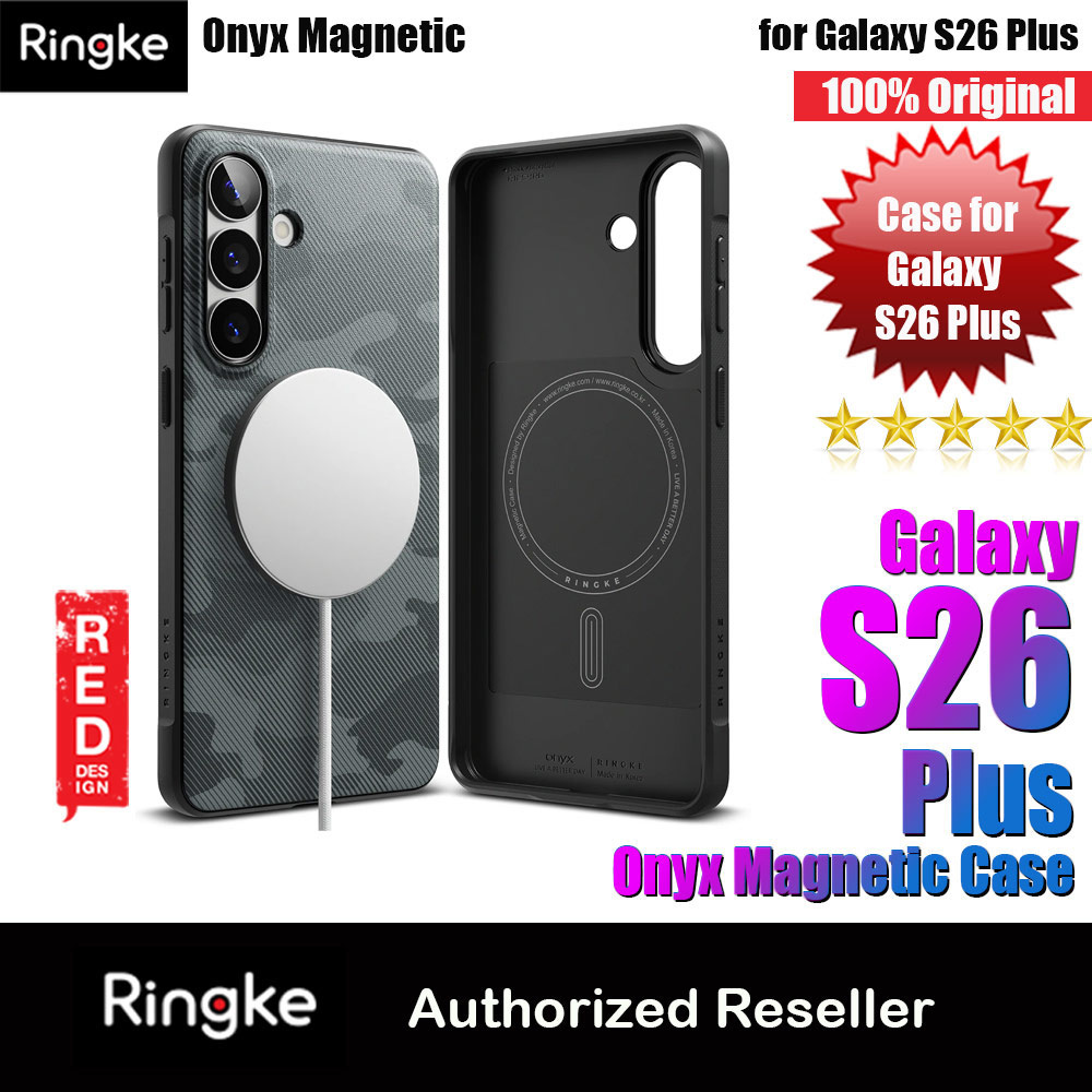Ringke Onyx Magnetic Slim TPU Protection Case for Samsung Galaxy S26 Plus (Camo Black)