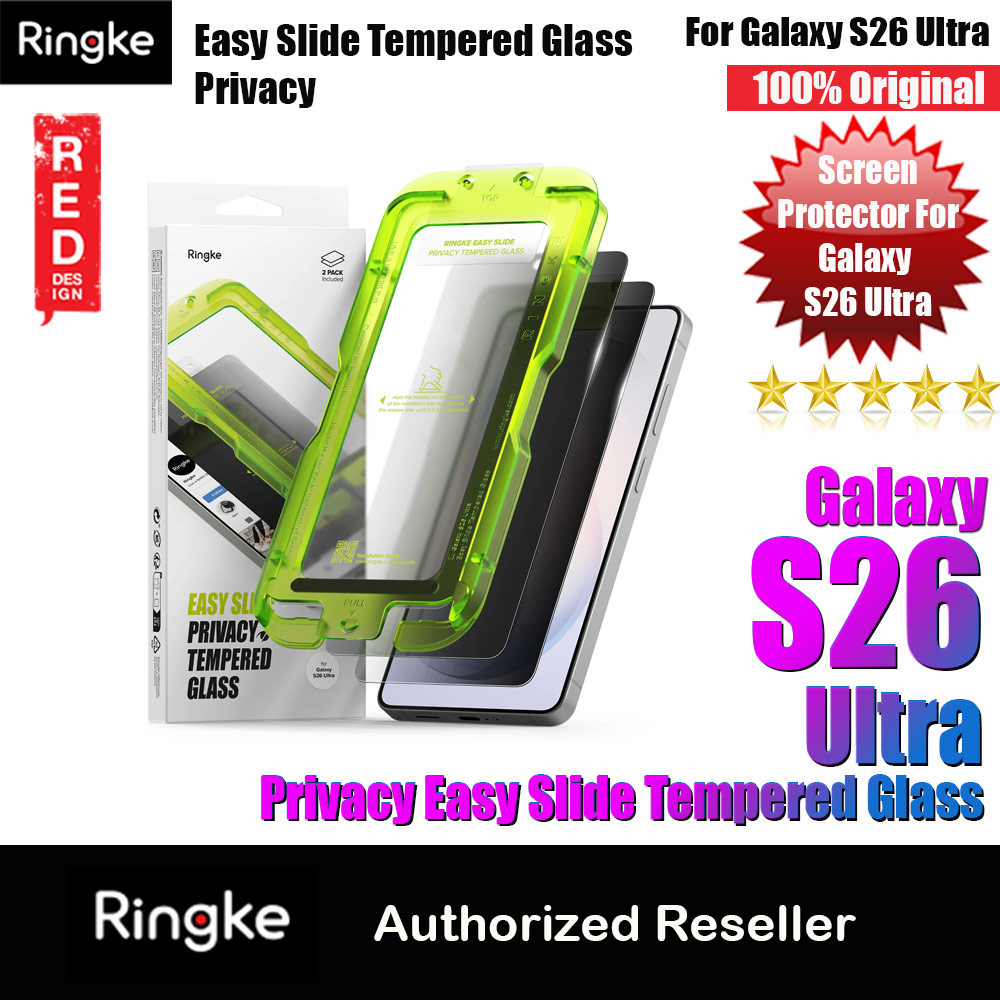 Ringke Easy Slide Tempered Glass Screen Protector for Samsung Galaxy S26 Ultra (Privacy Anti Peep) 2pcs