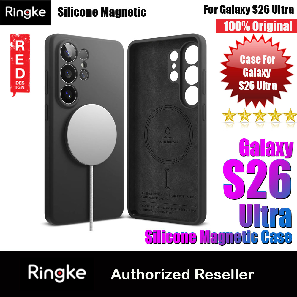 Ringke Silicone Magnetic Soft Protection Case for Samsung Galaxy S26 Ultra (Black)