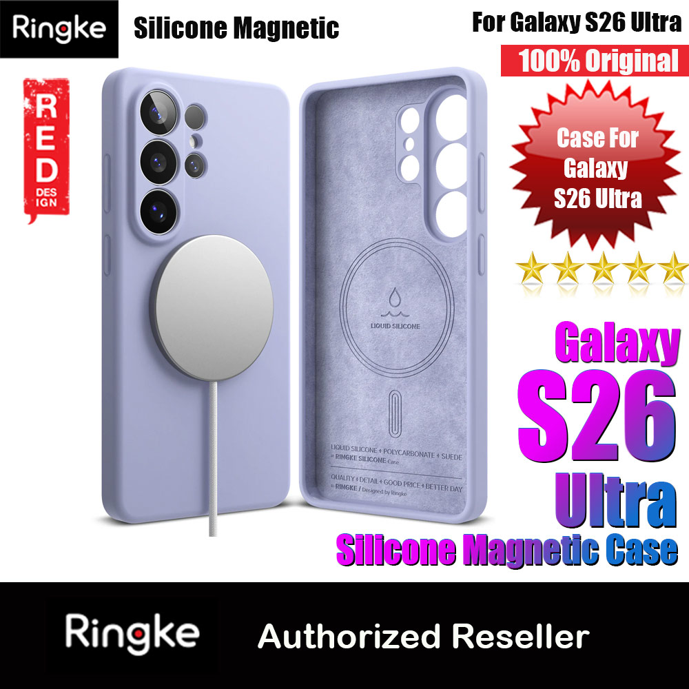 Ringke Silicone Magnetic Soft Protection Case for Samsung Galaxy S26 Ultra (Lavender)