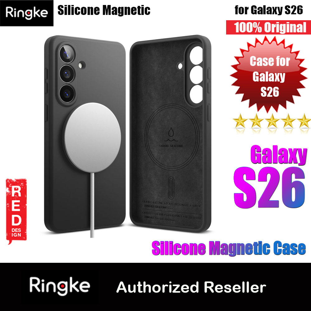 Ringke Silicone Magnetic Soft Protection Case for Samsung Galaxy S26 (Black)