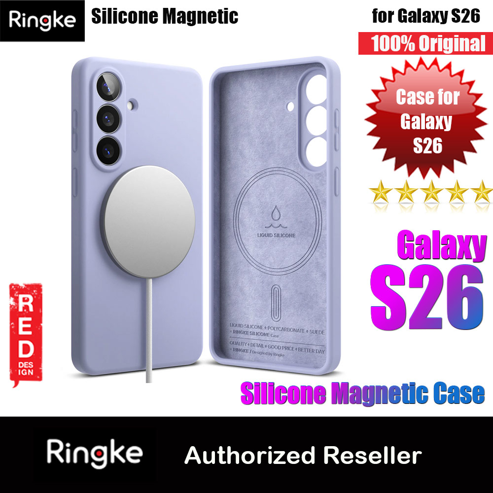 Ringke Silicone Magnetic Soft Protection Case for Samsung Galaxy S26 (Lavender)