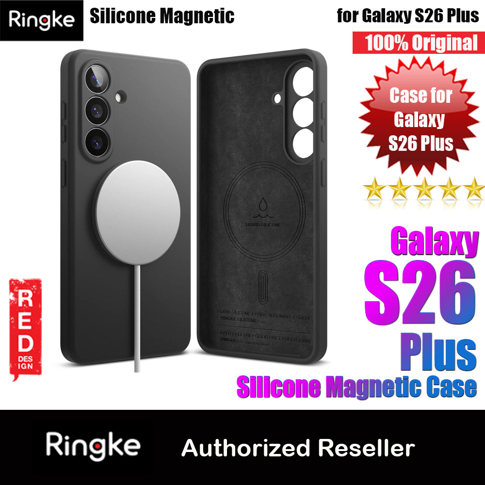 Ringke Silicone Magnetic Soft Protection Case for Samsung Galaxy S26 Plus (Black)