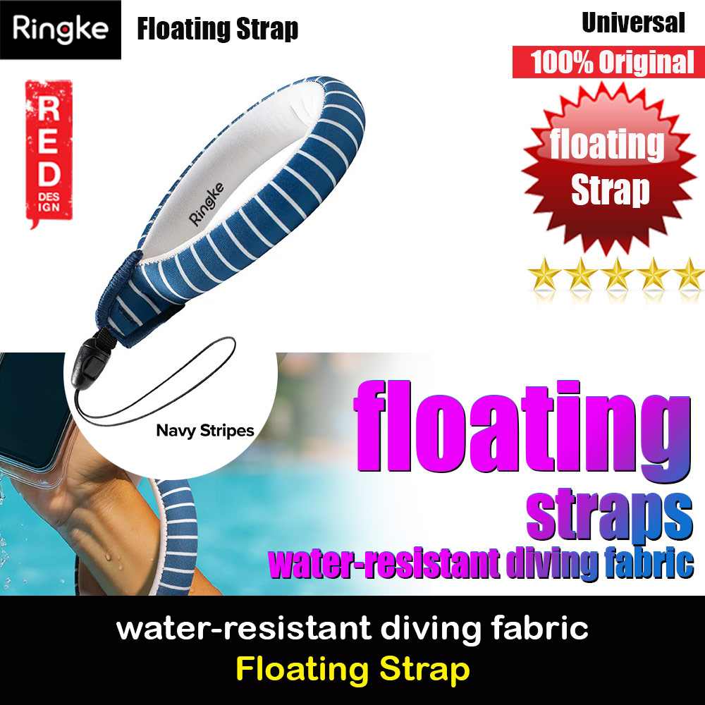 Ringke Your device will stay floating with our Ringke Floating Strap (Navy Stripes)