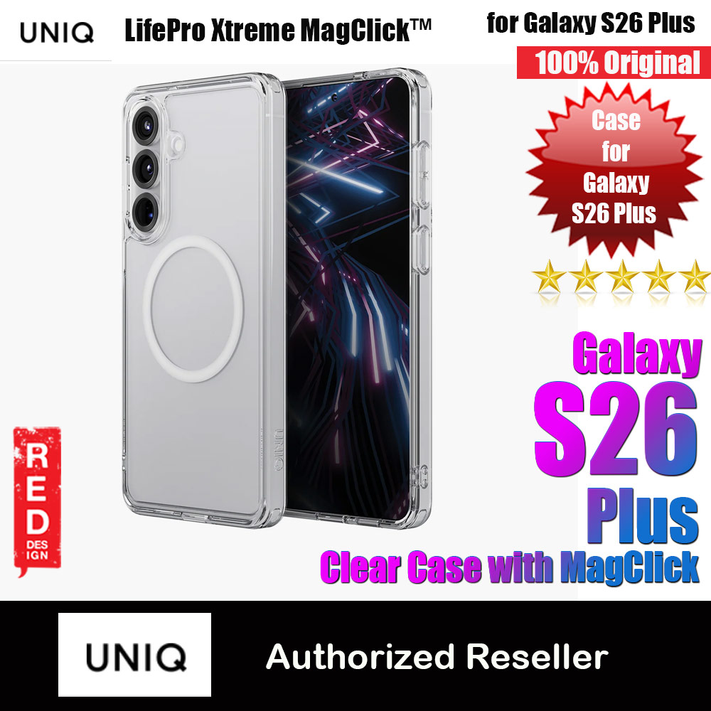 Uniq Lifepro Xtreme Series Magclick Drop Protection Crystal Clear Case for Samsung Galaxy S26 Plus (Clear)