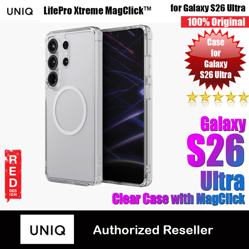 Uniq Lifepro Xtreme Series Magclick Drop Protection Crystal Clear Case for Samsung Galaxy S26 Ultra (Clear)