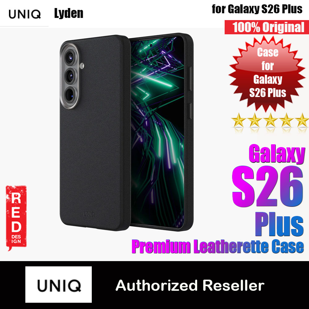 Uniq Lyden Vegan Leather MagClick Charging Case for Samsung Galaxy S26 Plus (Dallas Black)