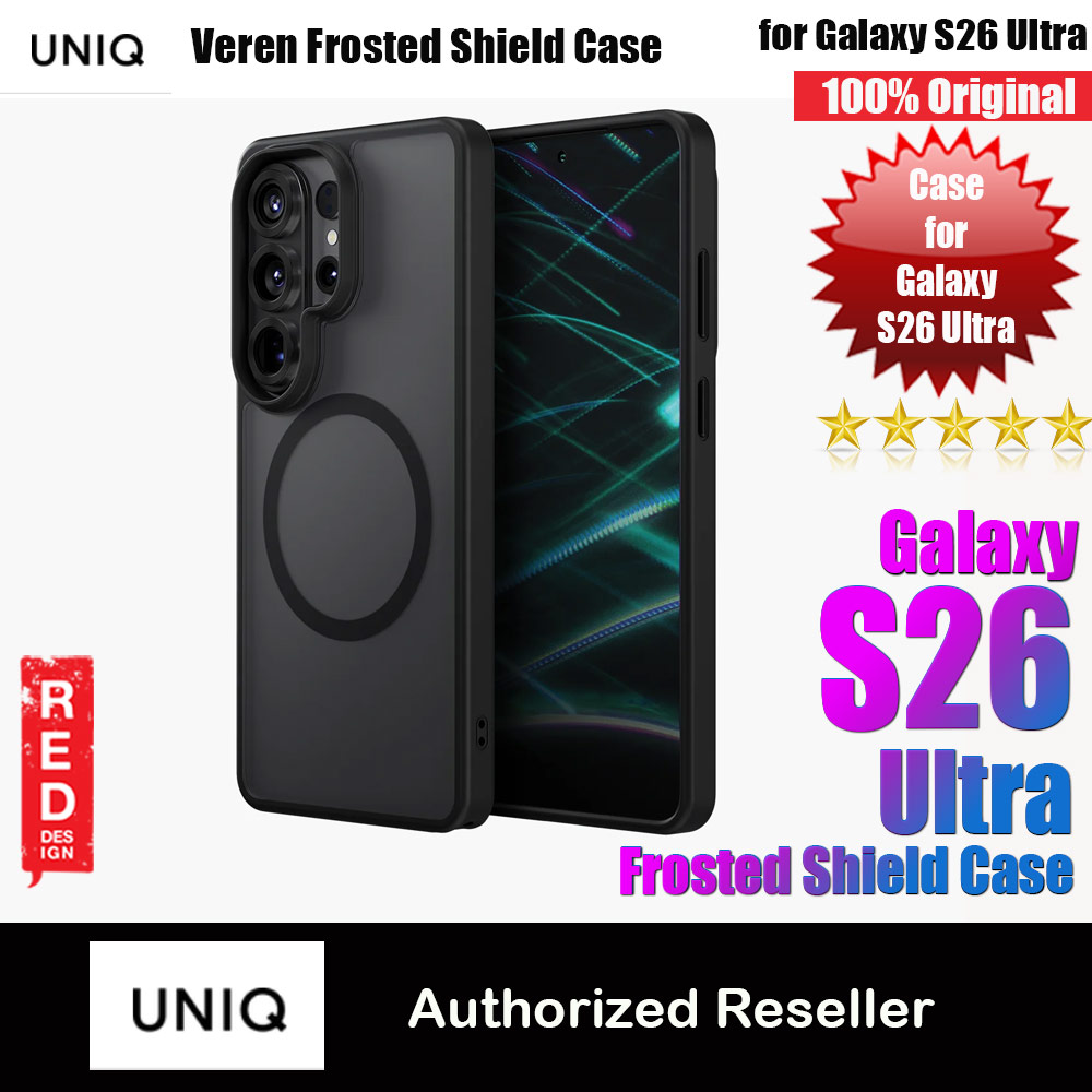 Uniq Hybrid Veren with MagClick Charging Matte Frosted Case for Samsung Galaxy S26 Ultra (Smoky Frost)