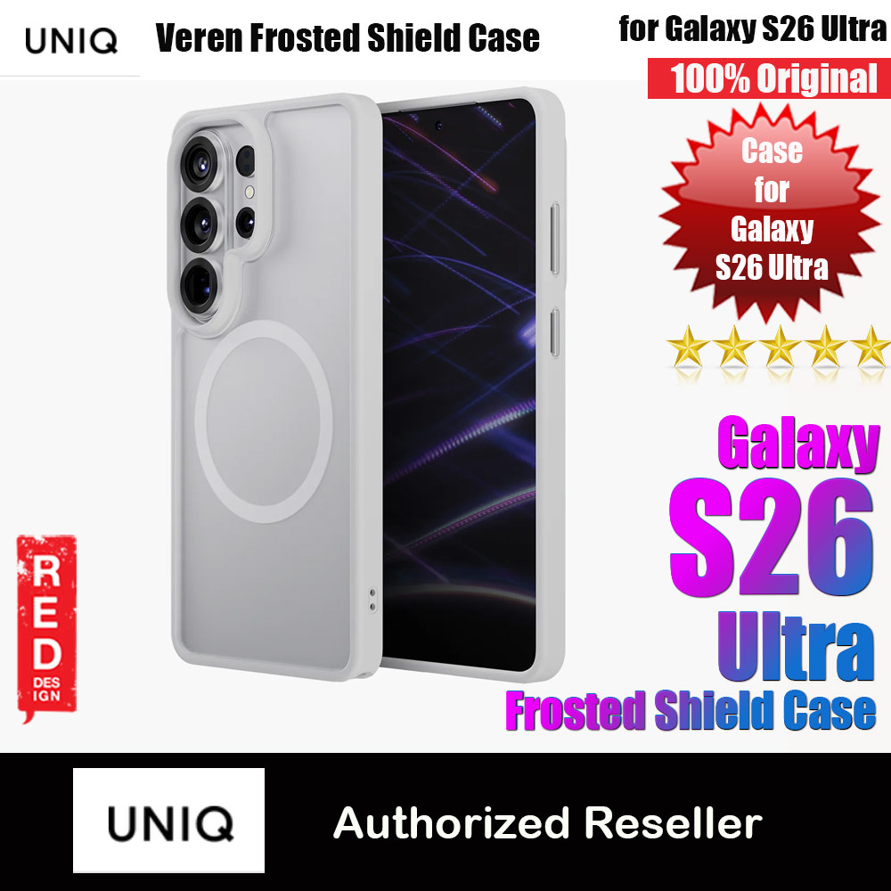 Uniq Hybrid Veren with MagClick Charging Matte Frosted Case for Samsung Galaxy S26 Ultra (Chalk Frost)